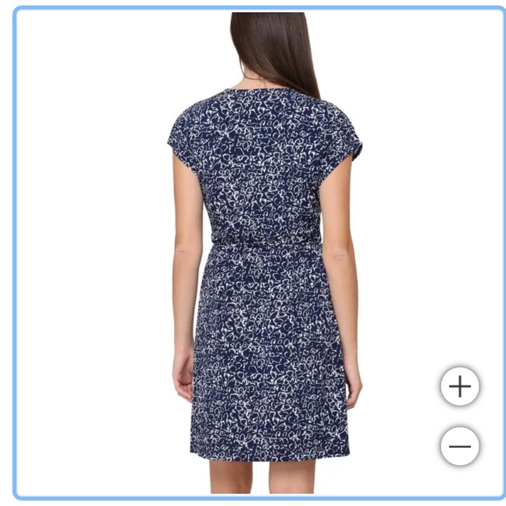 New Nicole Miller‎ Women's Faux Wrap Dress S blue - Picture 2 of 5